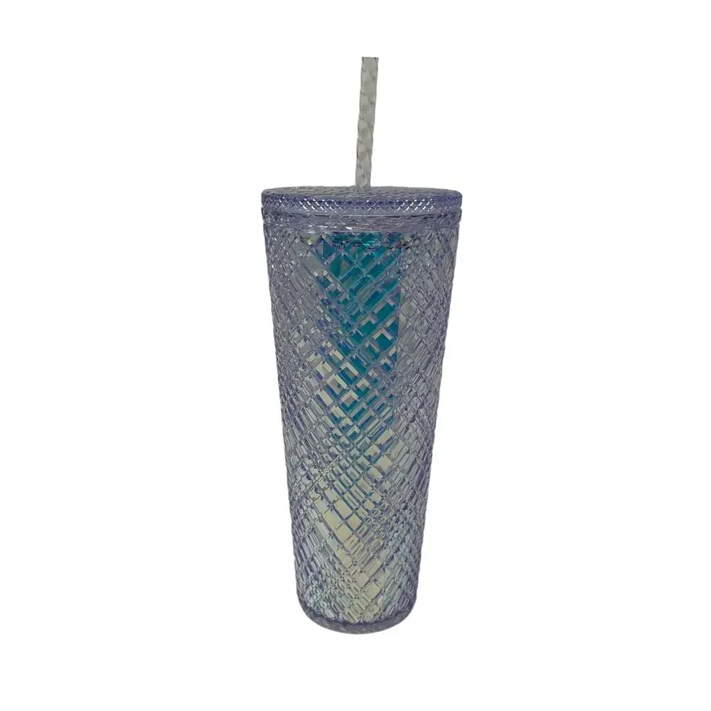 Starbucks Jeweled Tumbler 2021 Limited Edition Iridescent 24 Oz With Straw